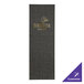 A black rectangular menu cover with gold text.