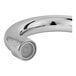 A Krowne deck-mount faucet with lever handles and a gooseneck nozzle.