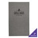 A grey H. Risch, Inc. menu cover with text.