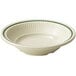 A white GET Kingston melamine bowl with green trim.