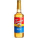 A Torani 750 mL glass bottle of apple syrup.
