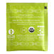 A green Harney & Sons packet of organic Citron Green tea bags with white text.