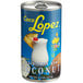 A white and yellow can of Coco Lopez Cream of Coconut.