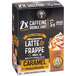 A box of The Frozen Bean Caramel Macchiato Double Shot Blended Ice Coffee Mix on a counter.