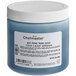 A blue Chefmaster container of Leaf Green Gel Food Coloring with a white lid.