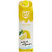 A carton of Island Oasis lemonade puree with a white and yellow label featuring a lemon and leaves.