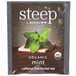 A package of Steep By Bigelow organic mint tea bags on a table.