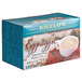 A white Bigelow box of 18 Eggnogg'n tea bags with a picture of a cup of tea.
