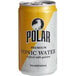 A 6-pack of Polar tonic water cans on a white background. A yellow can reads "Polar Tonic Water."