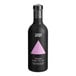 A black bottle of Three Spirit Livener non-alcoholic spirit with a pink triangle on the label.