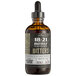 An 18.21 Bitters bottle of liquid with a label that says Tart Cherry & Saffron.