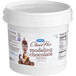 A white bucket of Satin Ice ChocoPan Deep Brown Modeling Chocolate with a white label.