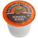 A package of Caffe de Aroma Sumatra Blend single serve coffee pods with a white and orange label.