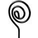 A black spiral iron Cal-Mil table card holder.