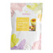 A white bag of Bossen Creme Brulee powder mix with a yellow label and a yellow and pink flower pattern.