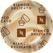 A Nespresso Professional 50-count case of Bianco Delicato single serve coffee capsules on a white background.