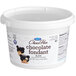 A white container of Satin Ice ChocoPan Black Covering Chocolate with a label.