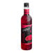 A close up of a bottle of DaVinci Gourmet Classic Prickly Pear fruit syrup with a red label.