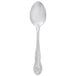 A Oneida Rosewood stainless steel teaspoon with a design on the handle.