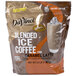 A plastic bag of DaVinci Gourmet Caramel Latte Mix.