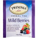 A package of Twinings Wild Berries herbal tea bags.