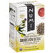 A close up of a box of Numi Organic Dandelion Detox Herbal Tea Bags on a white background.
