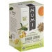 A white box of Numi Organic Decaf Ginger Lemon Tea Bags with images of ginger and lemons.