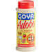 A case of 12 Goya Adobo All-Purpose Seasoning bottles.