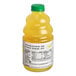 A close up of a Dr. Smoothie Lemonade Smoothie Mix bottle with yellow liquid inside.