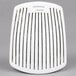 A white plastic Hamilton Beach air purifier with black stripes.