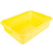 A yellow plastic Vollrath Color-Mate food storage container with a recessed lid.