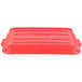 A red plastic Vollrath Color-Mate food storage box lid.