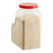 A plastic container of Regal Minced Onion with a red lid and full of brown flakes.