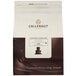 A bag of Callebaut dark chocolate callets with a white label.