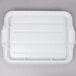 A white Vollrath plastic food storage box lid with a handle.