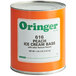 A white #10 can of Oringer Peach Hard Serve Ice Cream Base.