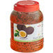 A case of four red-lidded jars of Bossen Passion Fruit Jam with black seeds.