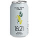 An 18.21 Bitters Yuzu Herb Tonic soda can with a white label featuring lemons and leaves.