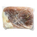 A frozen Maple Leaf Farms bone-in duck leg confit in a plastic bag.
