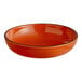 An orange porcelain coupe low bowl.