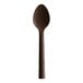 A brown Design Specialties polycarbonate teaspoon.