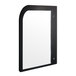 A black rectangular glass panel with a black frame.