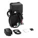 A close-up of a black Avantco compressor components kit box with wires.