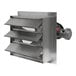 A metal shutter-mounted Canarm exhaust fan with a fan inside.