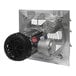 A Canarm metal shutter-mounted exhaust fan with a black motor.
