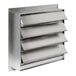 A metal box with a shutter vent for Canarm 18" shutter-mounted exhaust fan.