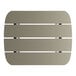 A gray high impact polystyrene table top with four stripes.