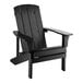 A black Lancaster Table & Seating modern Adirondack chair with armrests.