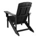 A black Lancaster Table & Seating modern Adirondack chair with armrests.