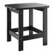 A Lancaster Table & Seating black side table with a round top.